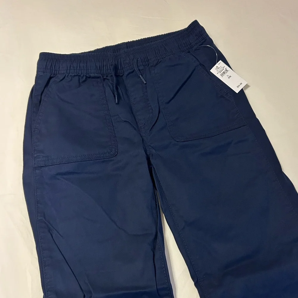 NWT GAP Kids Twill Joggers Navy Blue Size 10 Boys